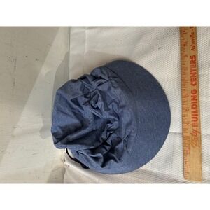Cardani Ruched Sun Hat Large Blue Heathered Wide Brim Headcover Womens